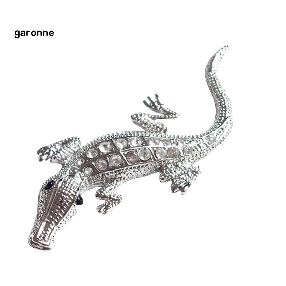 Đề Can Dán Trang Trí Xe Hơi Hình Cá Sấu 3D Bằng Kim Loại Đính Đá