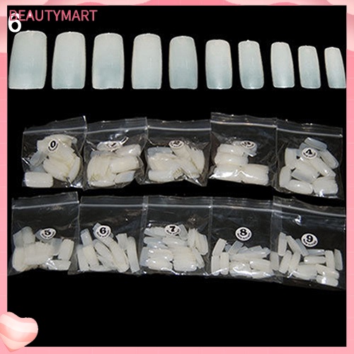 Bộ 500 Móng Tay Giả Bằng Acrylic Che Phủ Toàn Diện Kiểu Pháp Thời Trang
