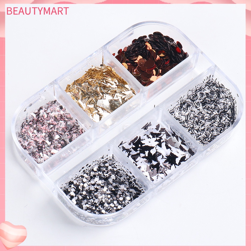 1 Hộp Lá Nhôm Phản Quang Lấp Lánh Sang Trọng Dùng Trang Trí Móng Tay