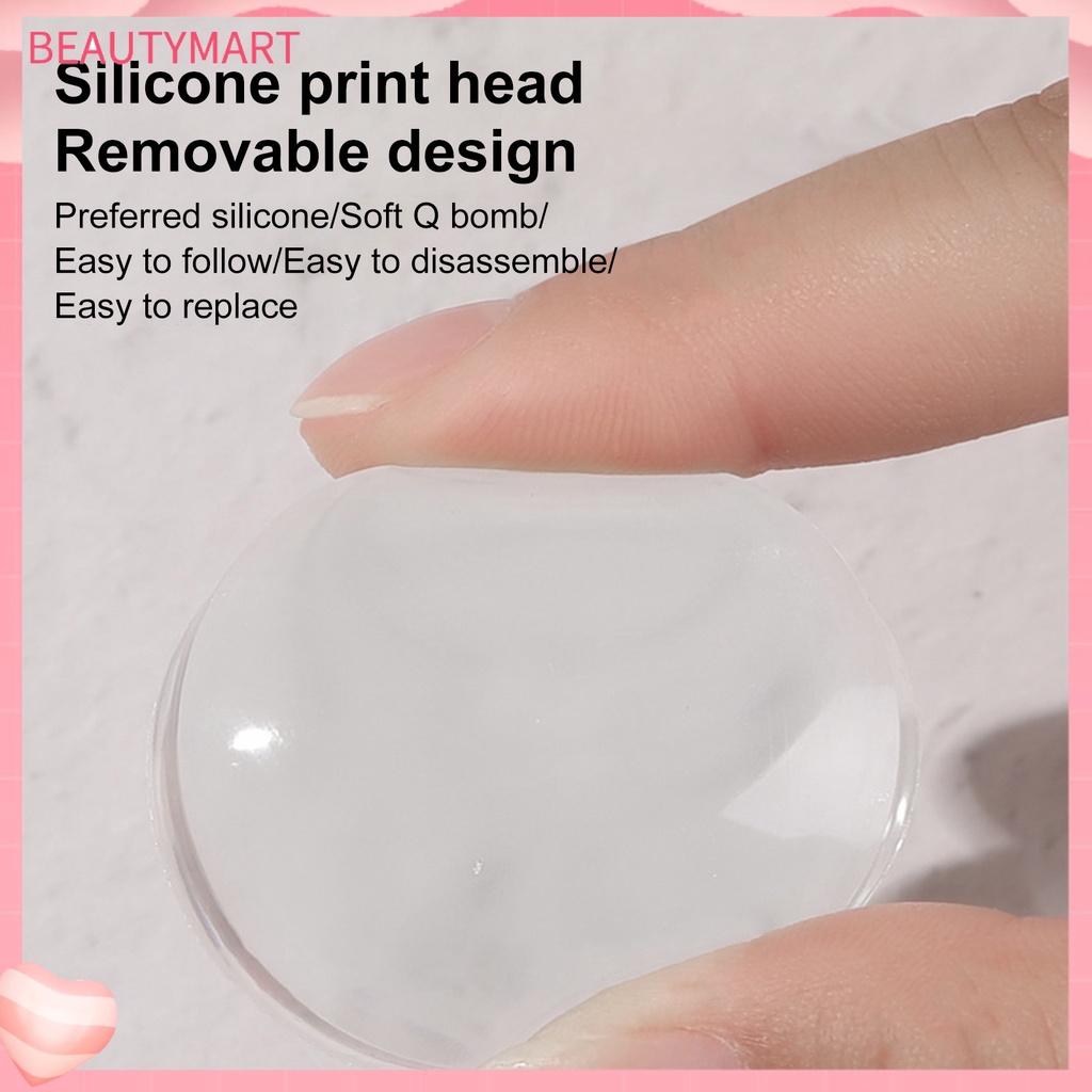 Set 4 Dụng Cụ Đóng Dấu Trang Trí Móng Tay Nghệ Thuật Chống Bụi Có Thể Tháo Rời