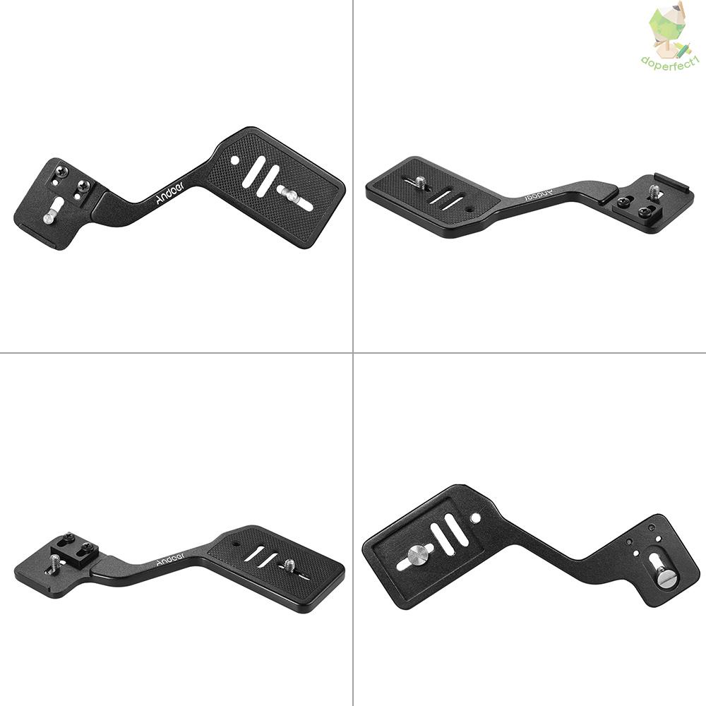 Andoer Universal Aluminum Bracket Mount Holder for Camera Speedlite Flash Light with 1/4   Came-6.5