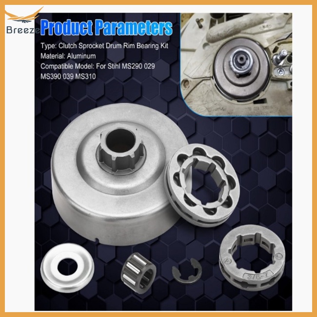 Set 6 Vành Đĩa Ly Hợp 3 / 8 Inch Tương Thích Với Máy Cưa Xích Stihl Ms290 029 Ms390 039 Ms310