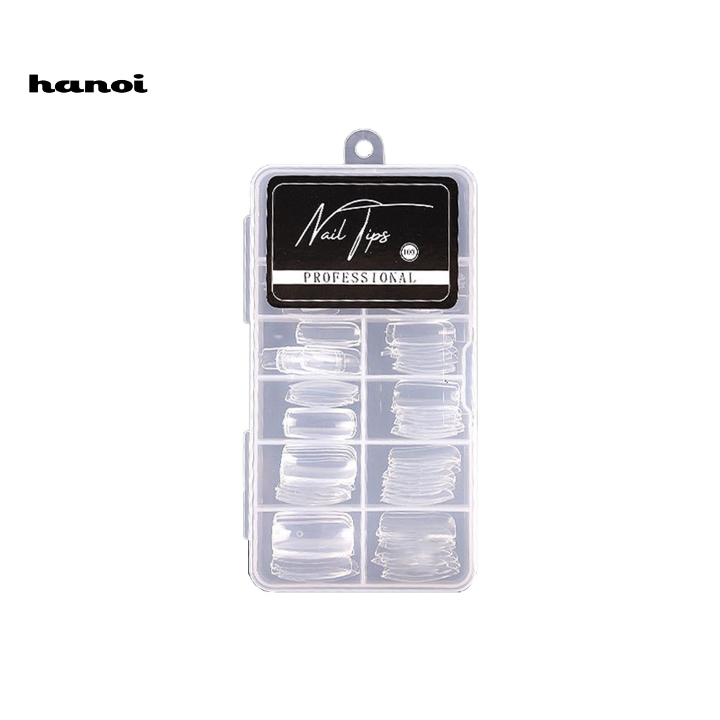 Hộp 100 Móng Tay Giả Trong Suốt Tái Sử Dụng Linh Hoạt Cho Nữ