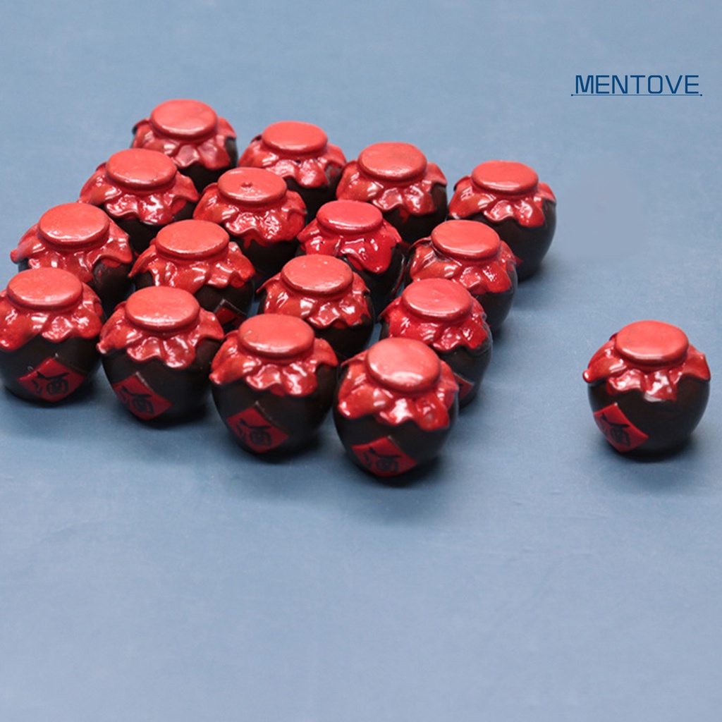 Bộ 2 Bình Rượu Mini Bằng Nhựa Resin Phong Cách Trung Hoa Cổ Điển Dành Cho Nhà Búp Bê