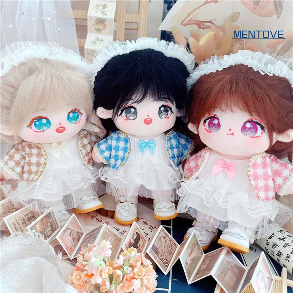 1 Set Đầm + Áo Khoác + Băng Đô Phối Ren 20cm Dễ Thương Cho Búp Bê