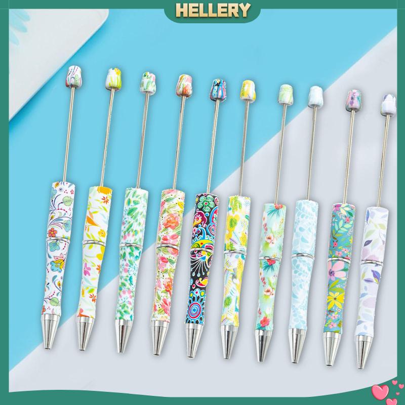 Set 10 Bút Bi Xỏ Hạt Cườm Nhiều Màu Sắc DIY