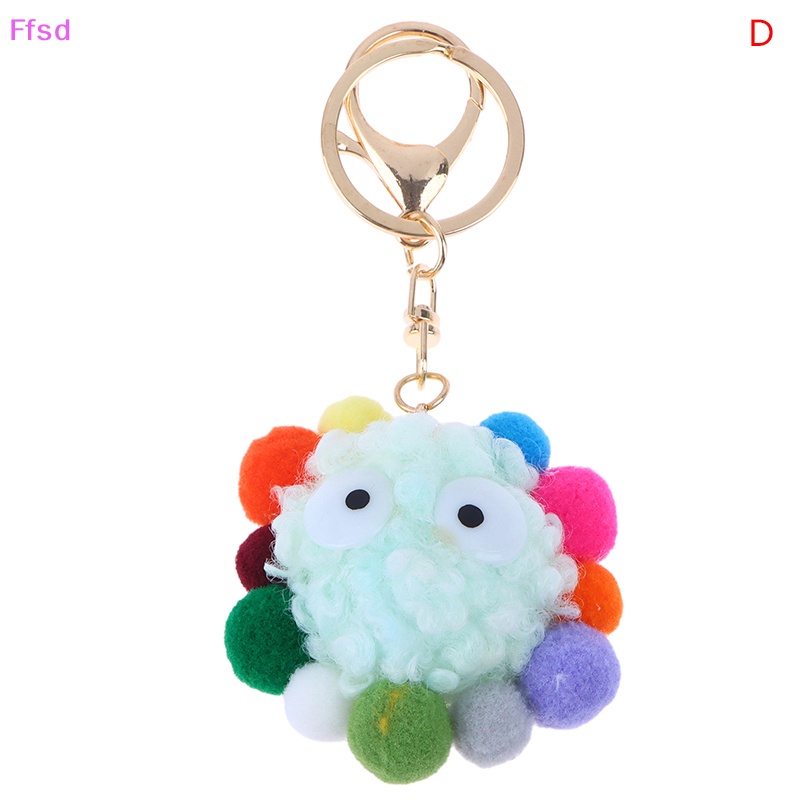 {Ffsd} Móc Khóa Hình Búp Bê Hoạt Hình Bằng Vải Lông Dễ Thương Trang Trí Ba Lô / Ô Tô * Bán Chạy