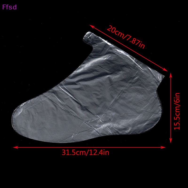 Bộ 100 Túi Bọc Sáp Vệ Sinh Bàn Chân Bằng Nhựa Trong Suốt Dùng Một Lần Cho Spa