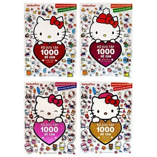 Sách - combo 4 cuốn hello kitty - bộ sưu tập 1000 đề can