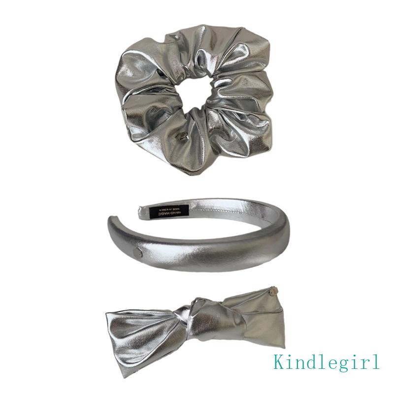 Kẹp Tóc Scrunchies Bằng Da PU Thời Trang Cho Nữ