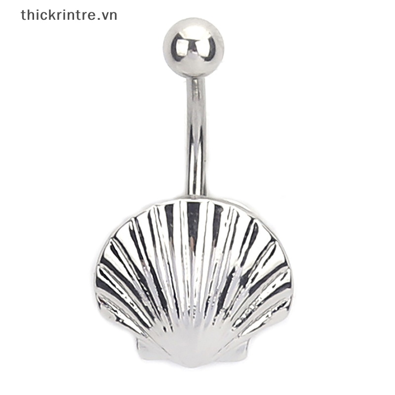 Khuyên Rốn Bằng Thép Titan Đính Đá Pha Lê Xanh Dương Sáng Tạo Cho Nữ