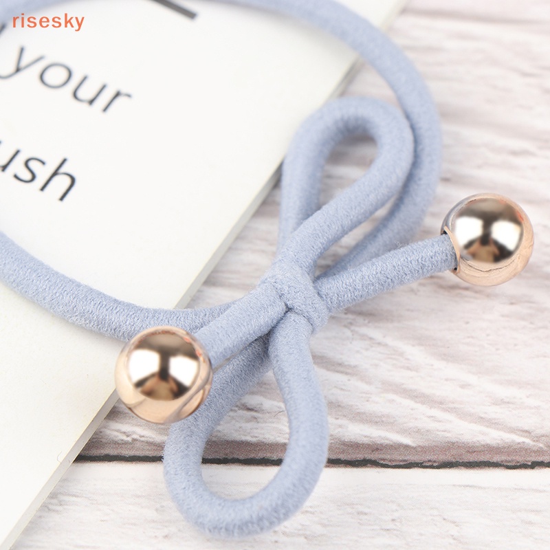 Set 25 Dây Cột Tóc Thắt Nút Co Giãn Đính Ngọc Trai Cơ Bản Dành Cho Bạn Nữ