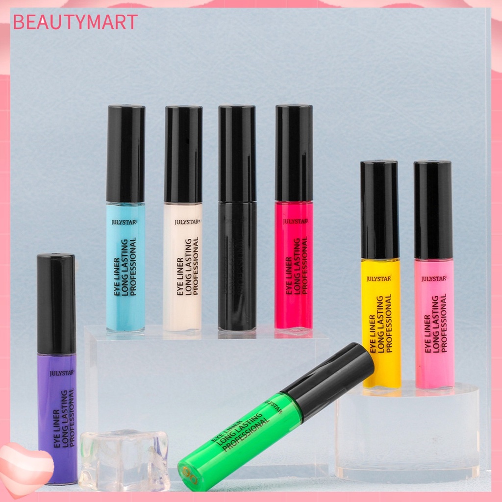 Set 8 Bút Kẻ Mắt Dạng Lỏng 2.5ml Màu Sắc Tự Nhiên Không Phai Màu