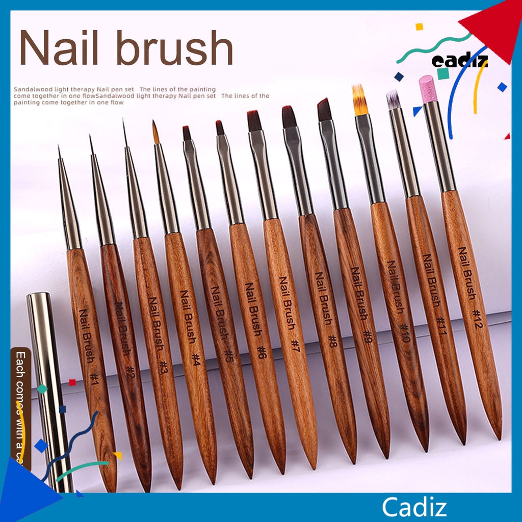 Cọ Vẽ Móng Tay Lông Mềm Không Đánh Dấu DIY Kèm Vỏ Đựng