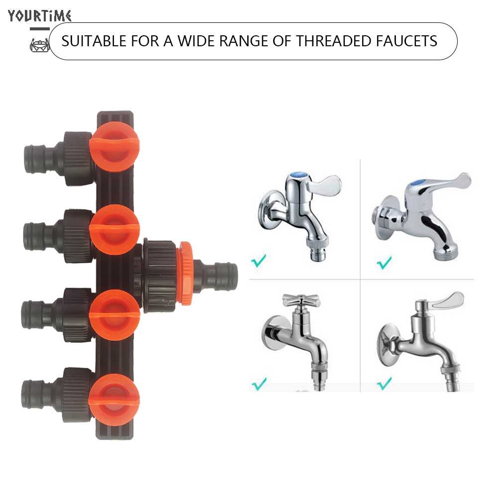 Dụng Cụ Chia Ống Nước 4 Hướng Có Thể Tháo Rời Tiện Dụng Cho Sân Vườn