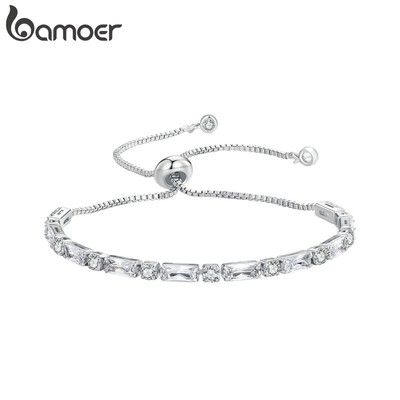 Vòng Tay Bamoer Đính Đá Zircon Đơn Giản Thời Trang Cho Nữ