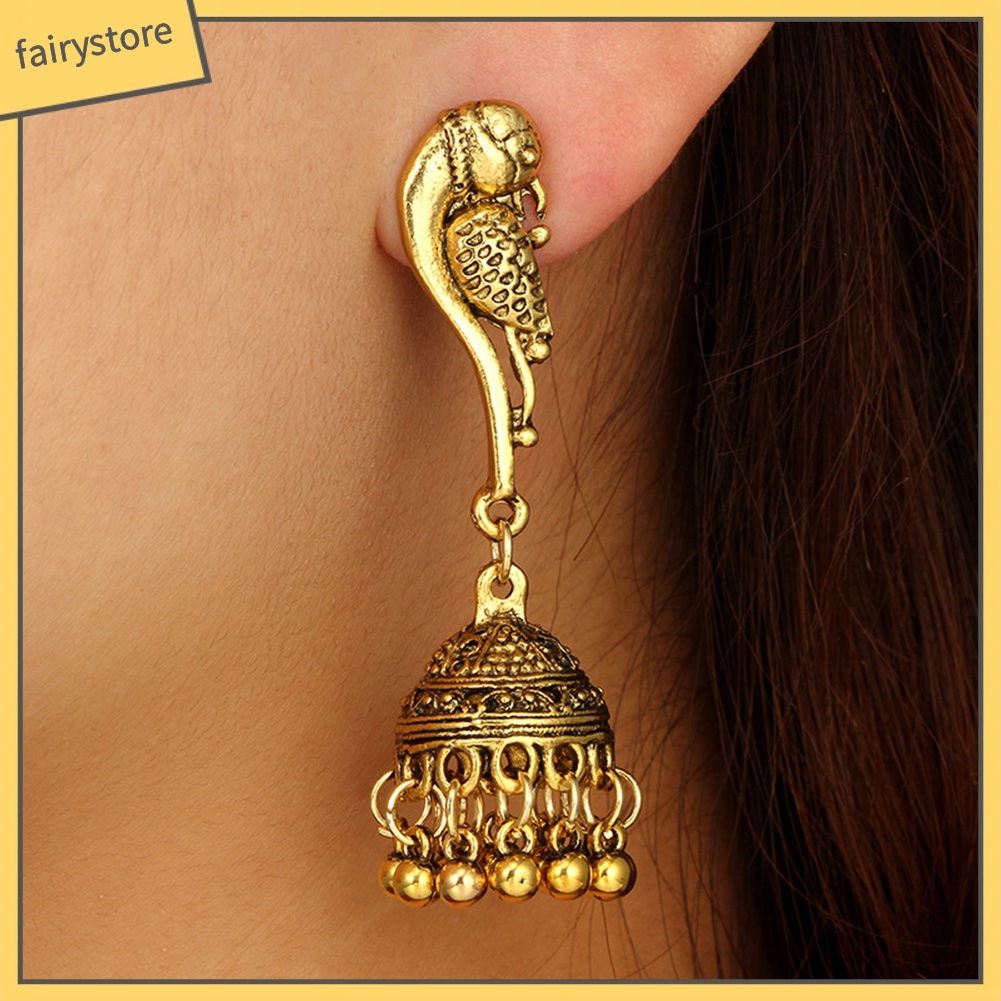 Bông Tai Hình Chim Công / Bóng Tròn Phong Cách Cổ Điển Thời Trang Cho Nữ