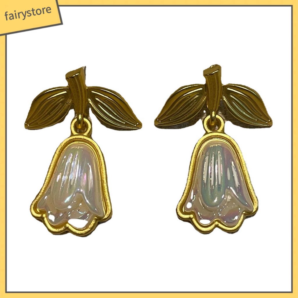 1 Đôi Bông Tai Hình Giọt Nước Họa Tiết Hoa Phong Cách Thời Trung Cổ Dành Cho Nữ