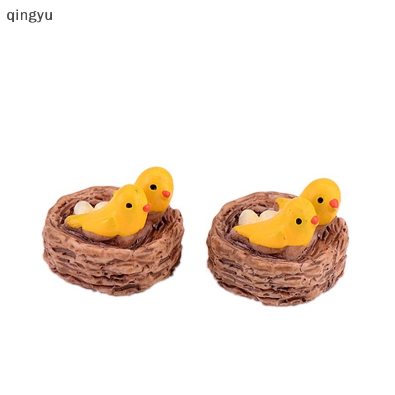 Tổ Chim Mini Bằng Nhựa resin Trang Trí Tiểu Cảnh