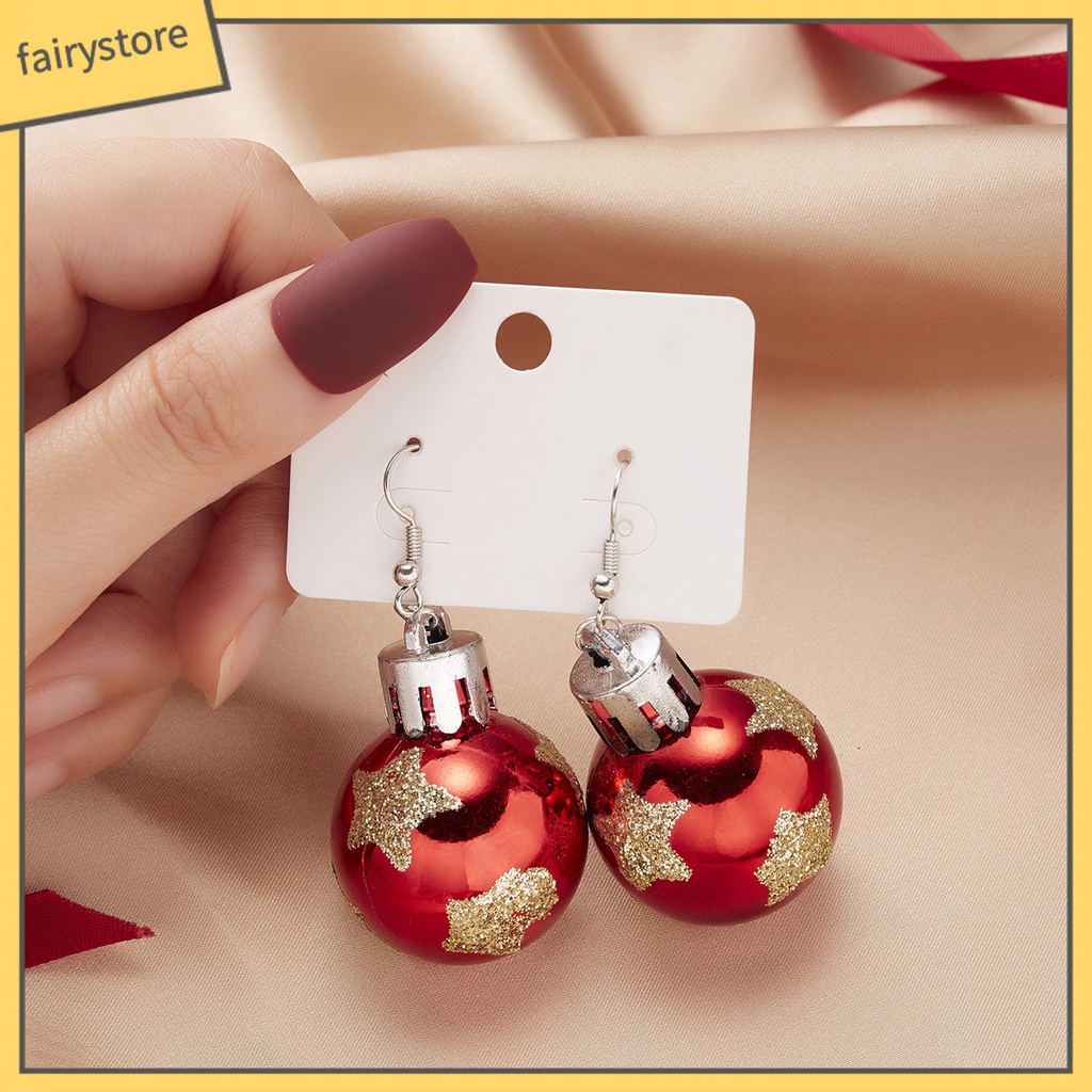 Bông Tai Hình Ngôi Sao Năm Cánh / Bông Tuyết / Bóng Đèn Tròn Thời Trang Cho Nữ