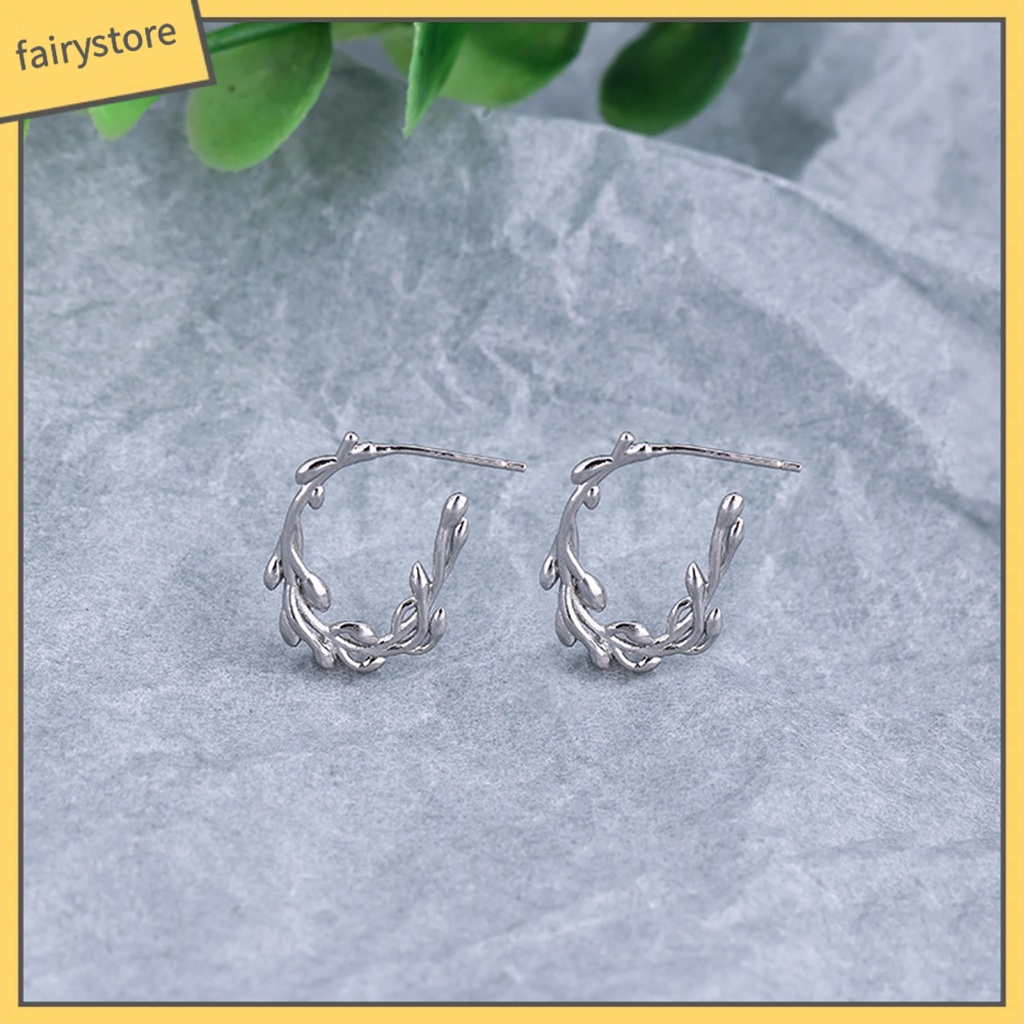 1 Đôi Bông Tai Hình Chiếc Lá Phong Cách Hàn Quốc / Nhật Bản Dành Cho Nữ