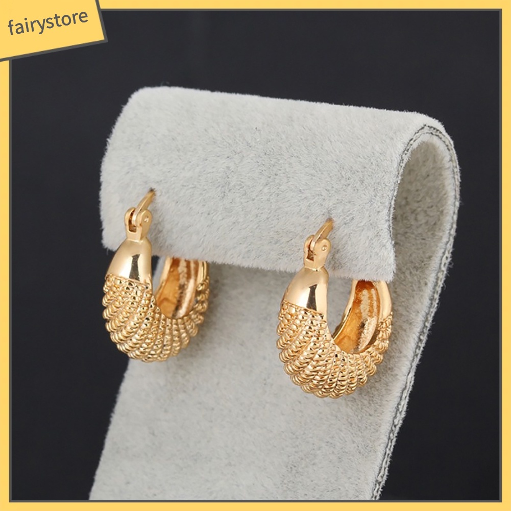 Khuyên Tai Tròn Lớn Mạ Vàng / Bạc Thời Trang Cho Nữ