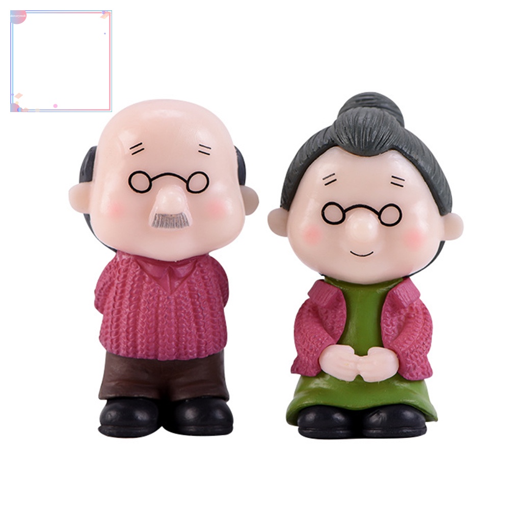 Set 2 Mô Hình Cặp Đôi Bằng Nhựa Resin Trang Trí Tiểu Cảnh