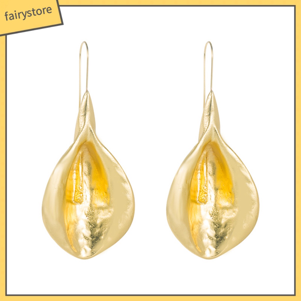 1 Đôi Bông Tai Hình Chiếc Lá Phong Cách Vintage