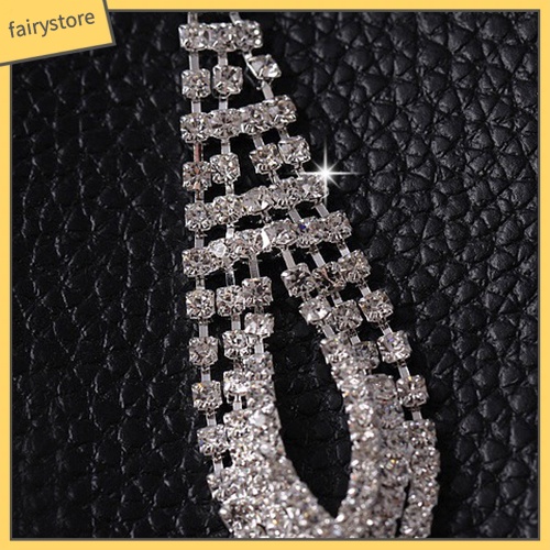 Đôi Khuyên Tai Dài Đính Đá Thời Trang Cho Nữ