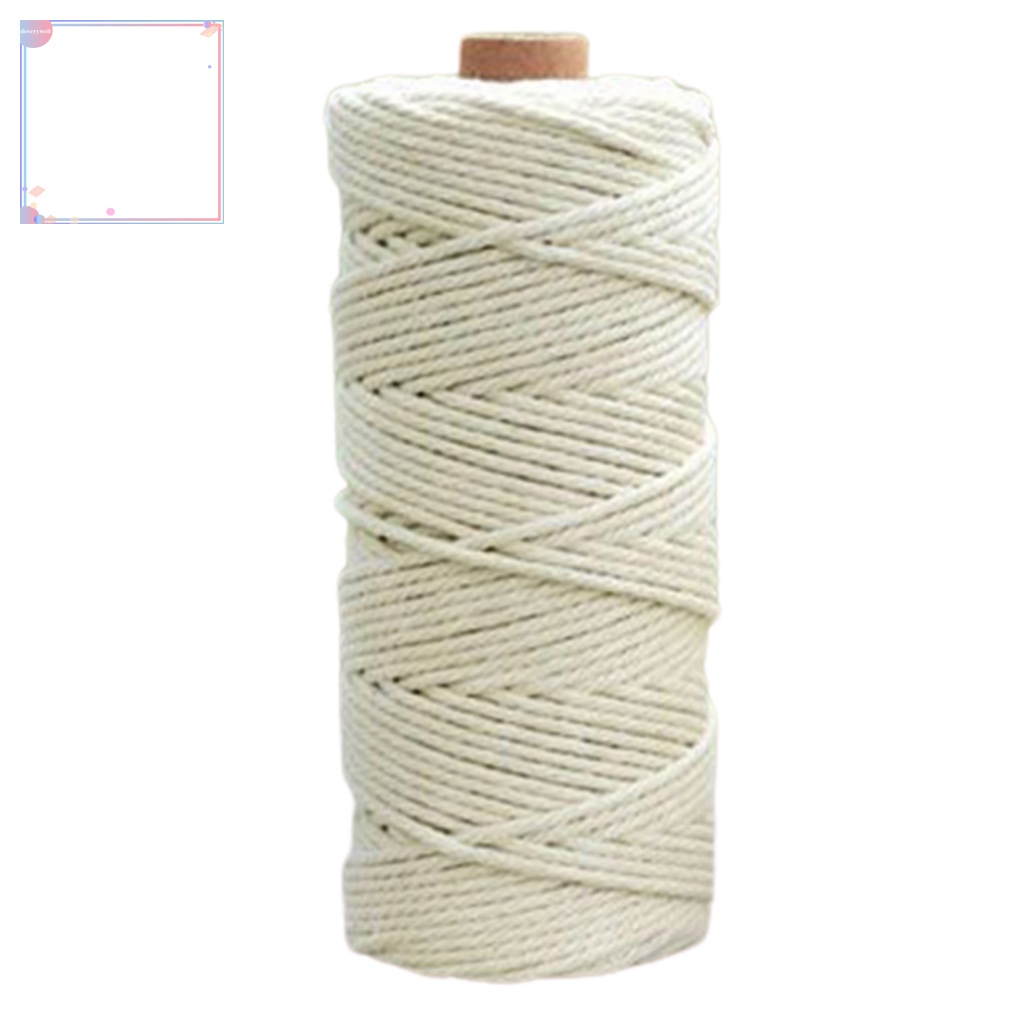 Cuộn Dây Cotton 3mm 100m / 200m Dùng Làm Thảm Thủ Công