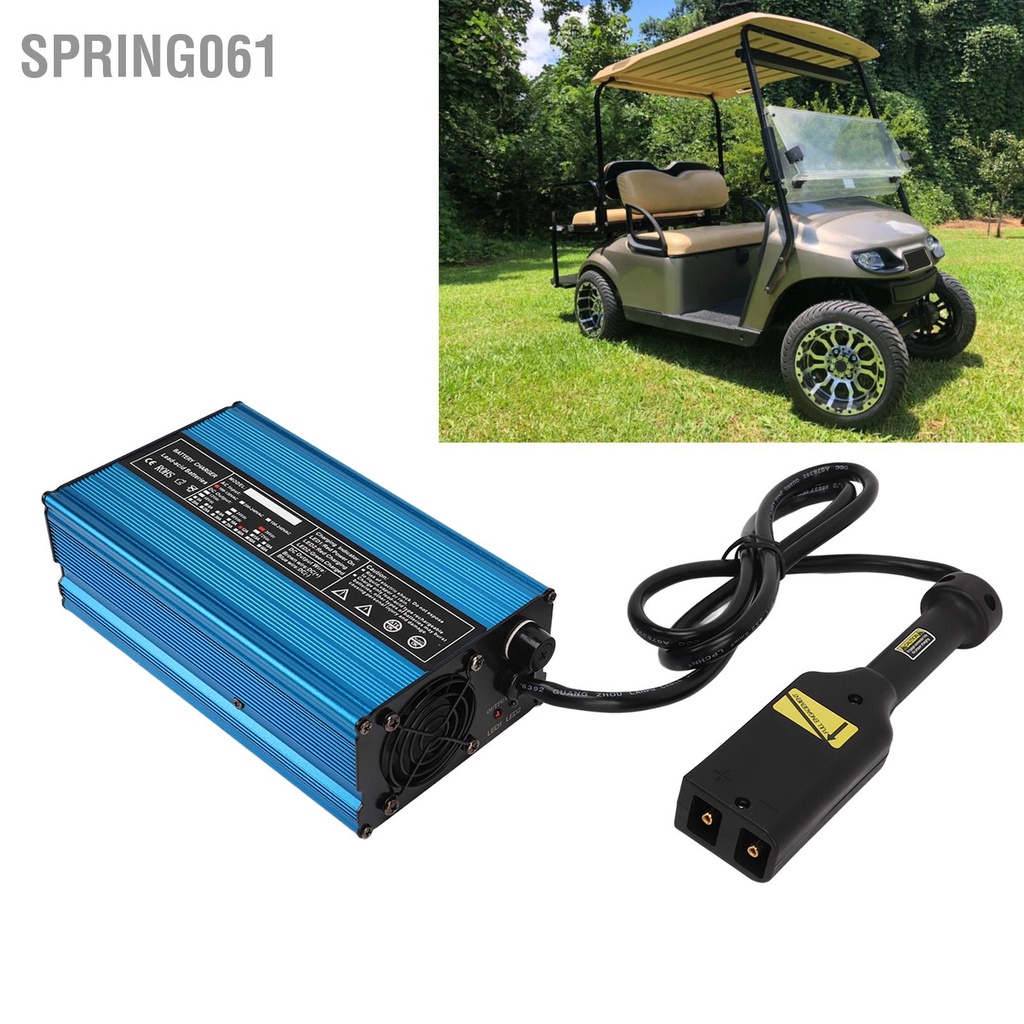 Spring061 Bộ sạc pin xe chơi gôn DC 36V 12A Sạc thông minh D Style US CẮM AC 110‑130V Thay thế bảo vệ cho E‑Z‑GO