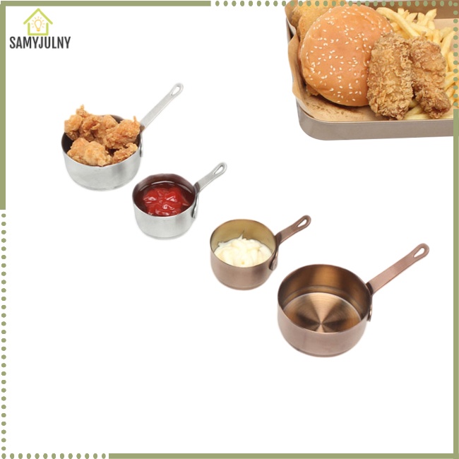 Cốc Đo Lường Mini 50ml / 100ml Bằng Thép Không Gỉ 304 Chống Ăn Mòn Có Lỗ Treo