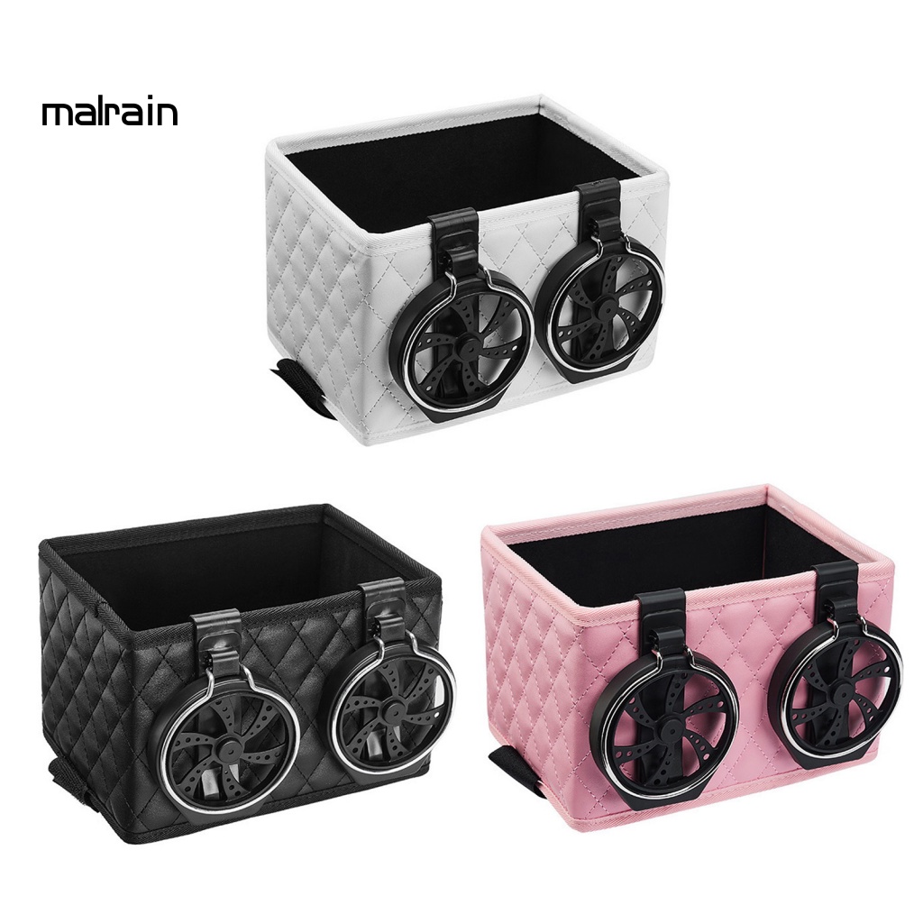 Hộp Đựng Cốc / Điện Thoại / Khăn Giấy Gắn Chỗ Tỳ Tay Trên Xe Hơi Bằng Chất Liệu Giả Da Có Thể Gấp Gọn