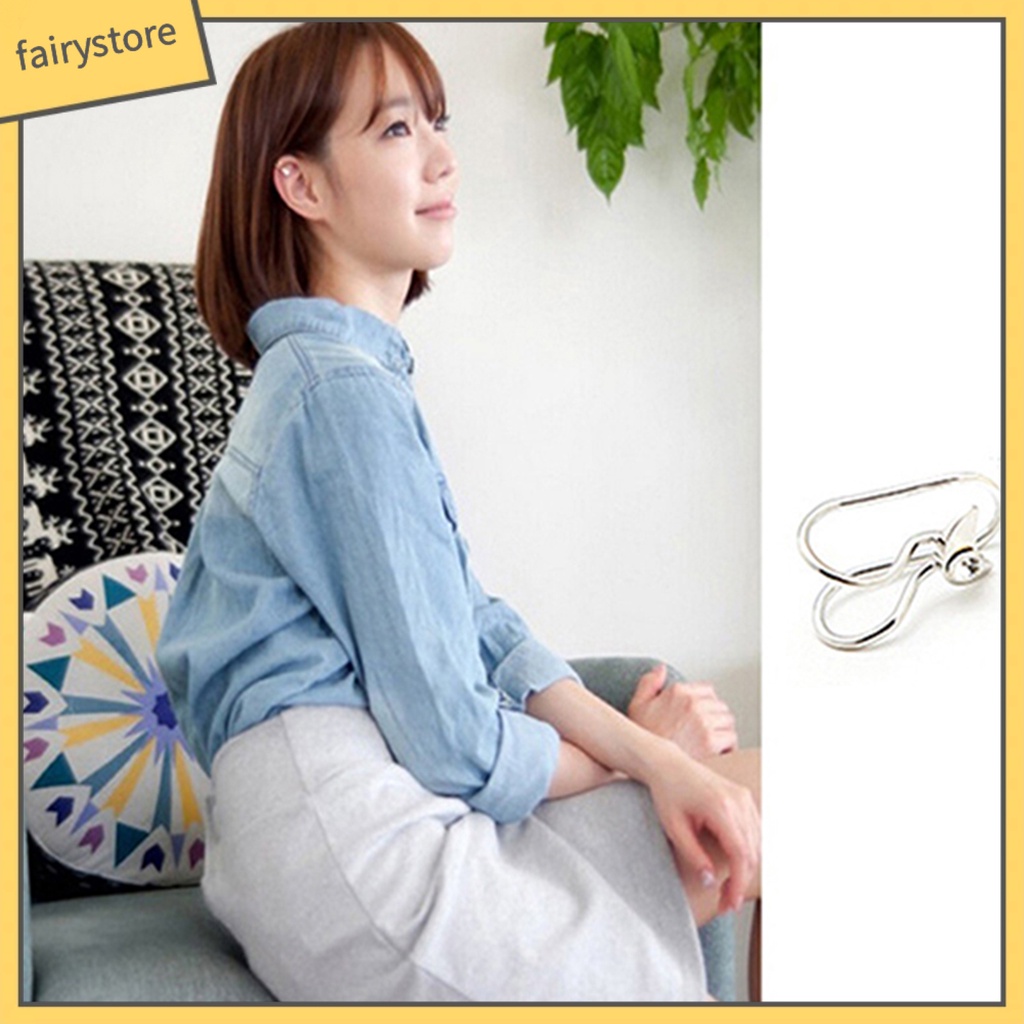 [FRO] Khuyên Kẹp Vành Tai Không Xỏ Đính Ngọc Trai Giả Hình Trái Tim Mặt Trăng Tinh Tế Cho Nữ