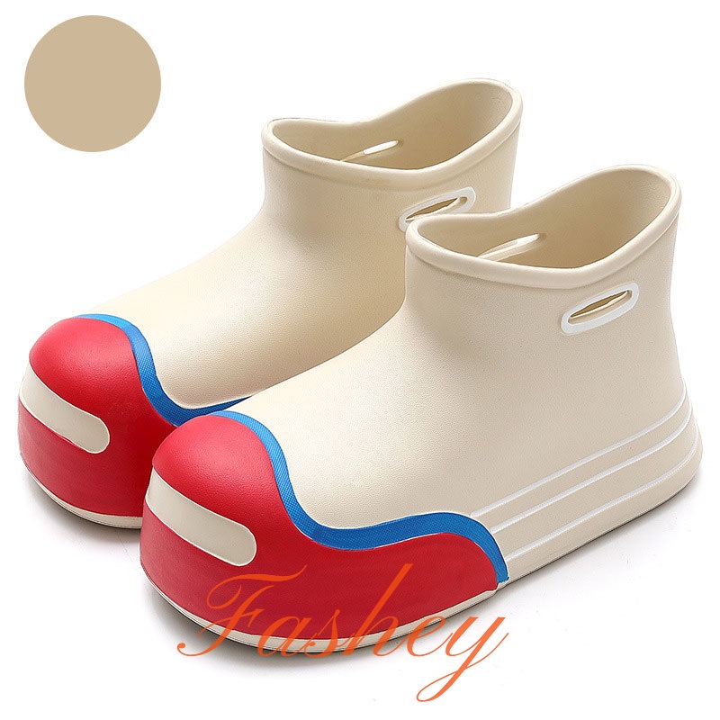 ESEA  Giày Bốt Đi Mưa eva Dày Dặn Màu Kẹo Ngọt Thời Trang Cho Nữ