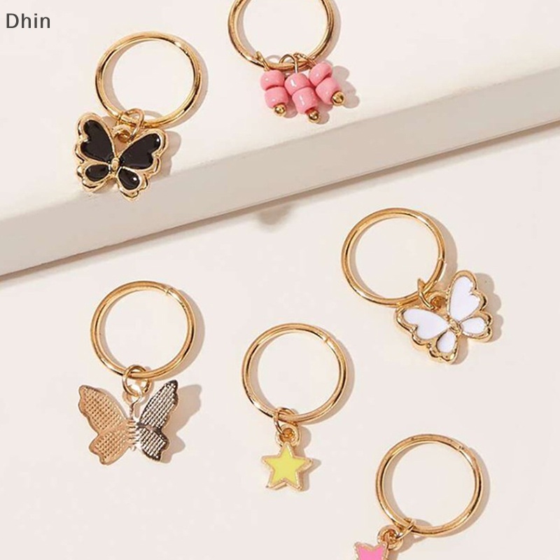 Set 6 Kẹp Tóc Hình Bướm Bằng Kim Loại Thời Trang Dành Cho Nữ