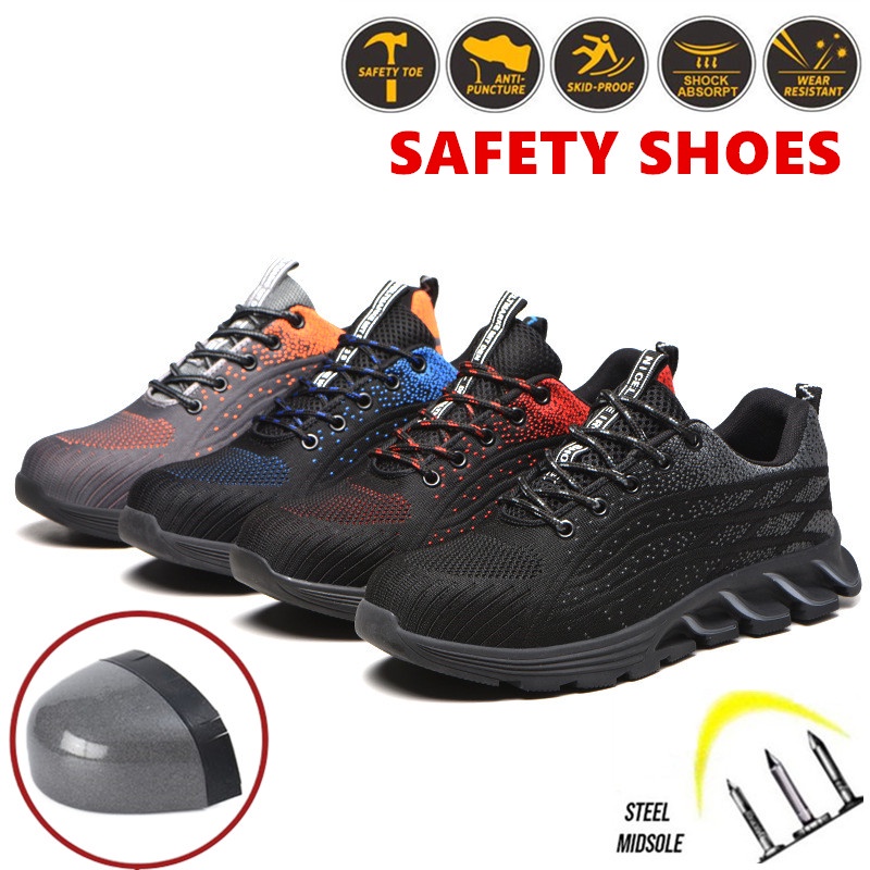 Giày Bảo Hộ Lao Động Mũi Thép Thoáng Khí Chống Đâm Thủng Size 36-48