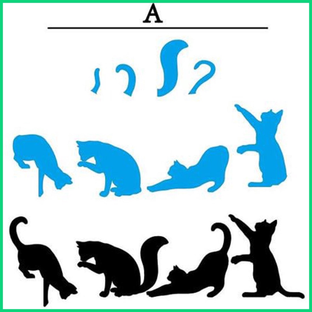 Khuôn Cắt Giấy Kim Loại Hình Mèo Dễ Thương