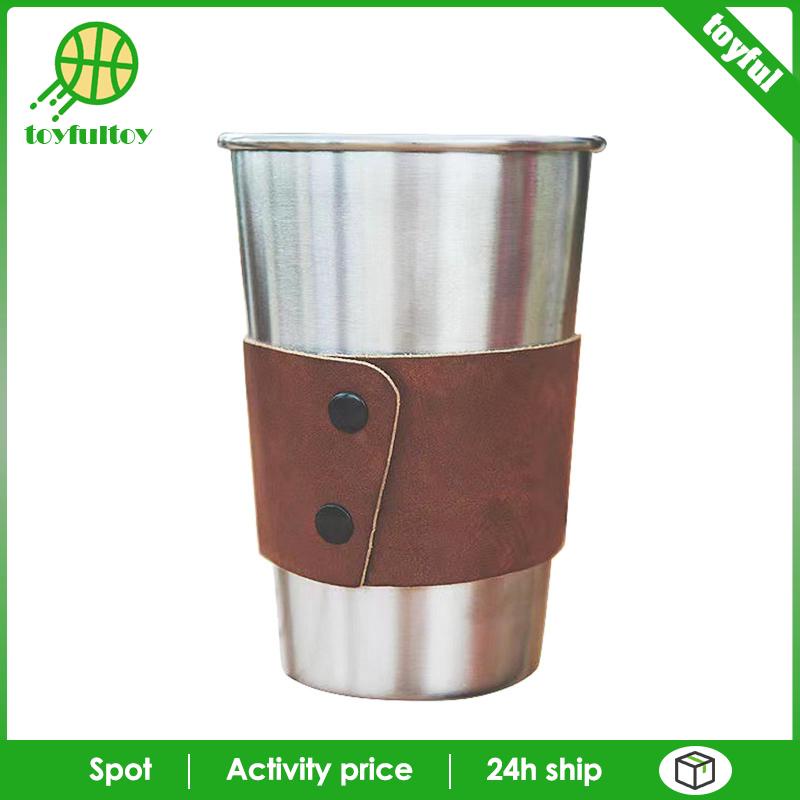 Cốc Uống Nước Bằng Thép Không Gỉ Có Tay Cầm Tiện Dụng