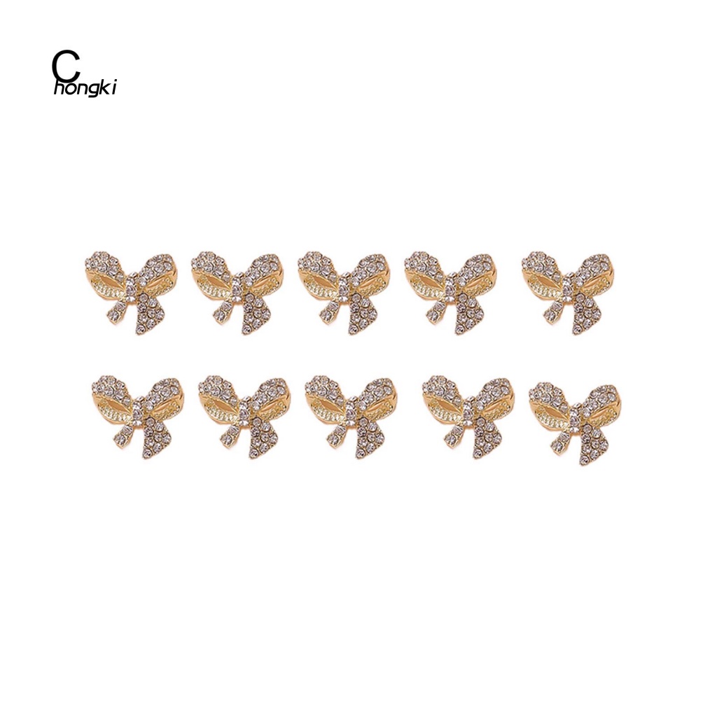 Set 10 Phụ Kiện Trang Trí Móng Tay Nghệ Thuật Ánh Kim Bền Bỉ