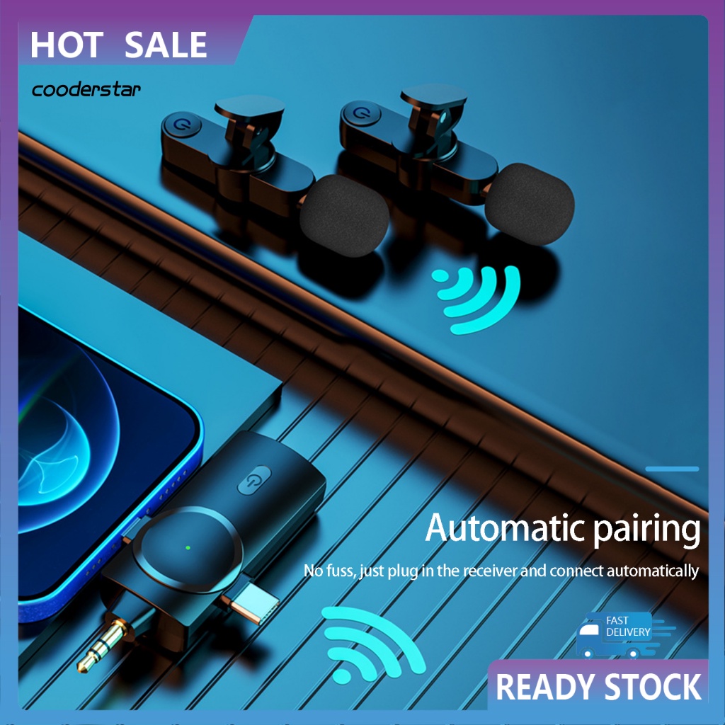 1 Bộ Micro Không Dây 2.4G 3.5mm / Type-C / 8-Pin Giảm Tiếng Ồn Đa Hướng