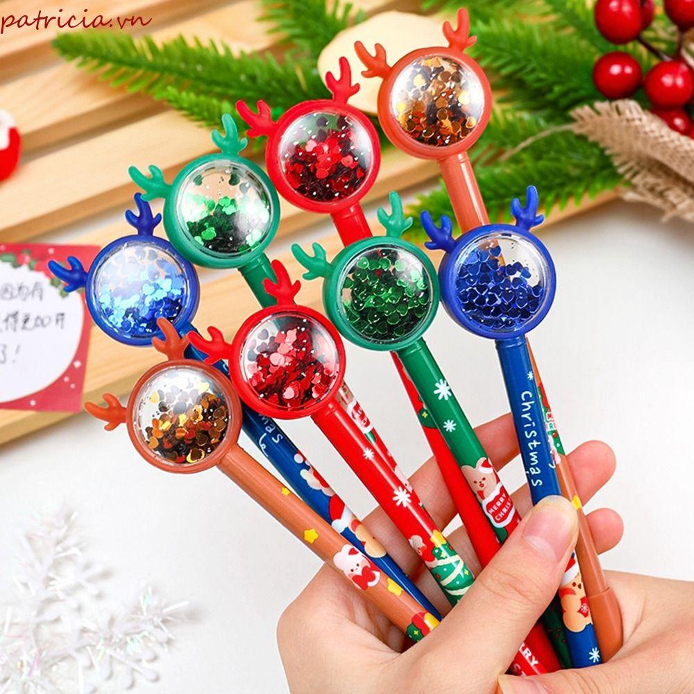 Bút Bi Mực Đen Ngòi 0.5mm Họa Tiết Giáng Sinh Dễ Thương