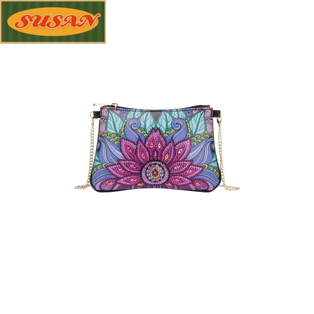 Tranh Vẽ Hoa Ba Tư Bằng Da|Ví Cầm Tay Tự Làm Thiết Kế Dễ Thương