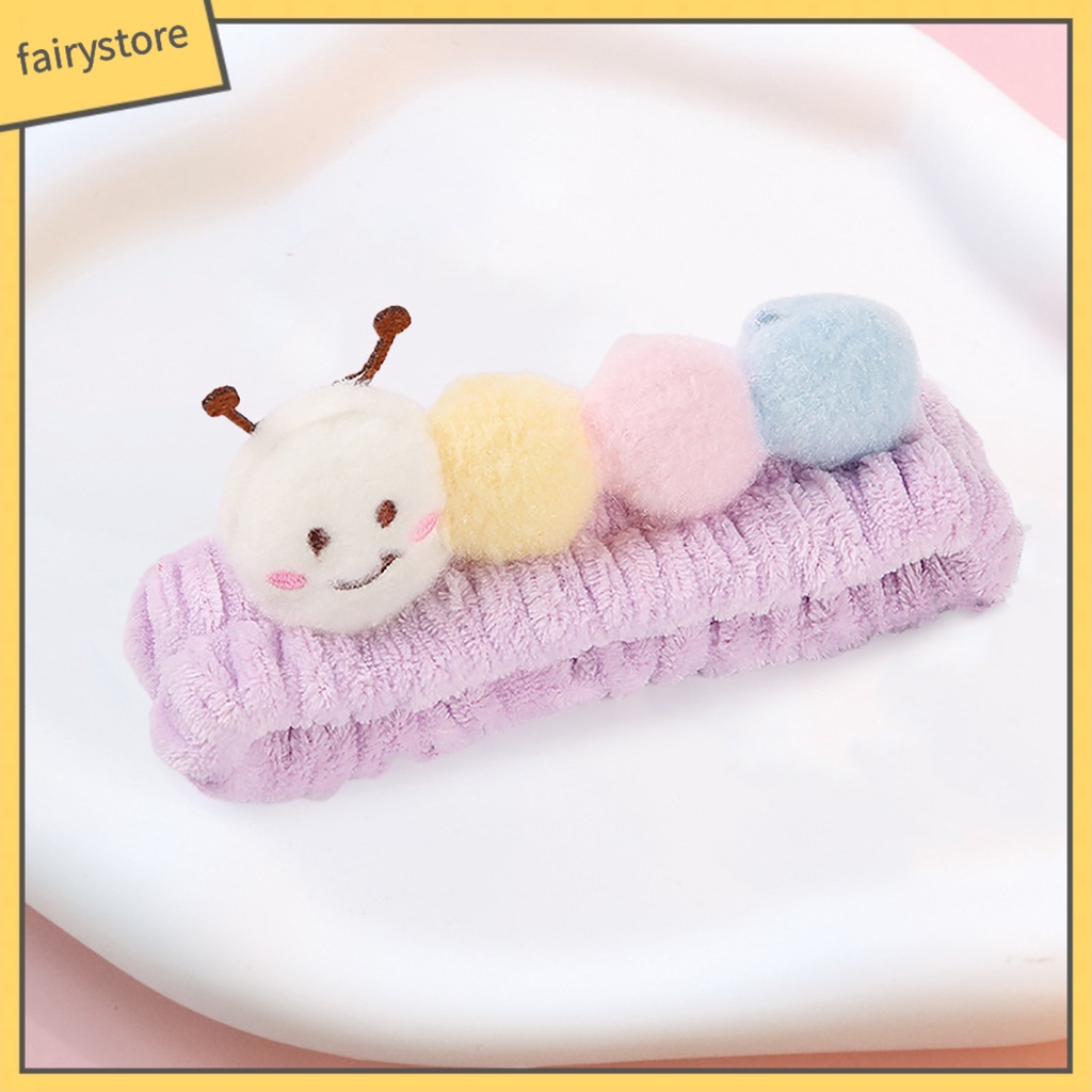 Băng Đô Trang Điểm / Trang Điểm Cài Tóc Hình Sâu Màu Sắc Ngọt Ngào Co Giãn Tốt Tiện Dụng