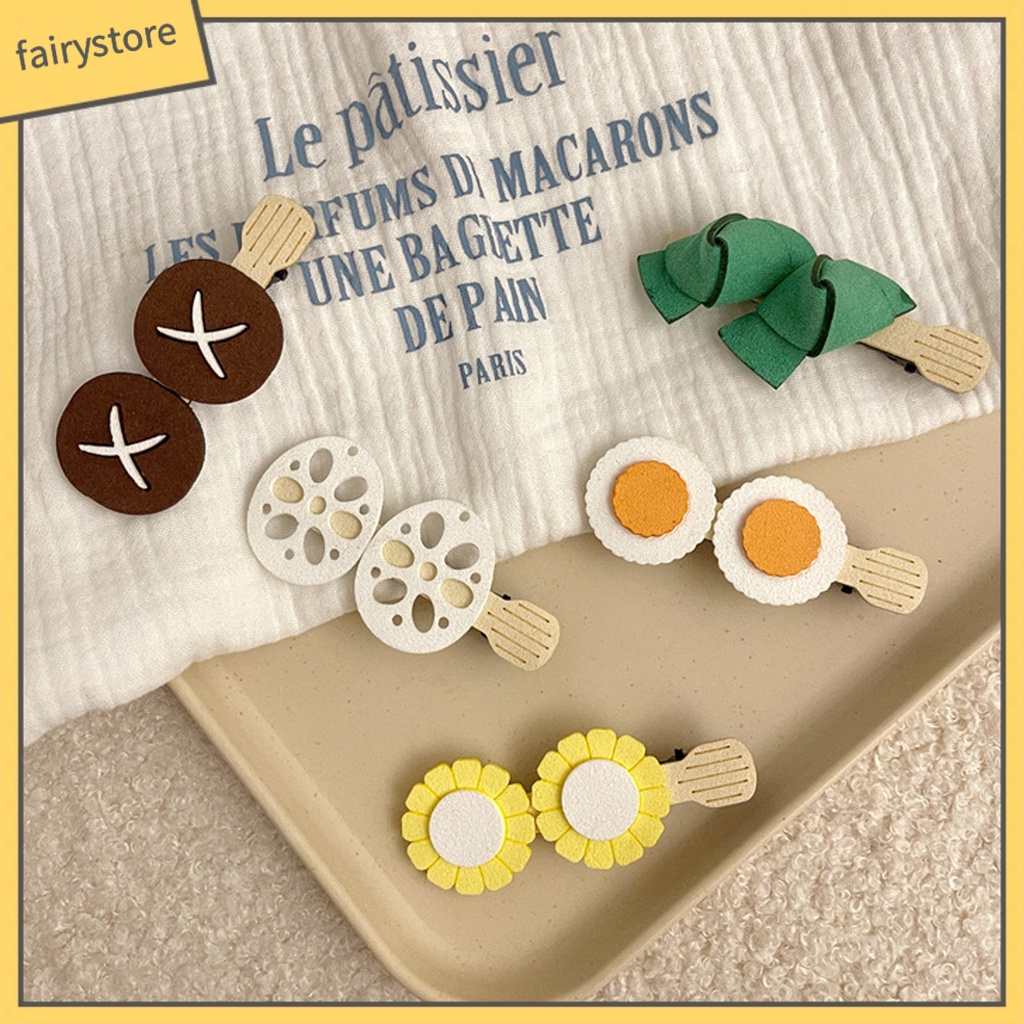 Kẹp Tóc Hình Cây Nấm Viền Dài Chống Trượt Bằng Thép Không Gỉ