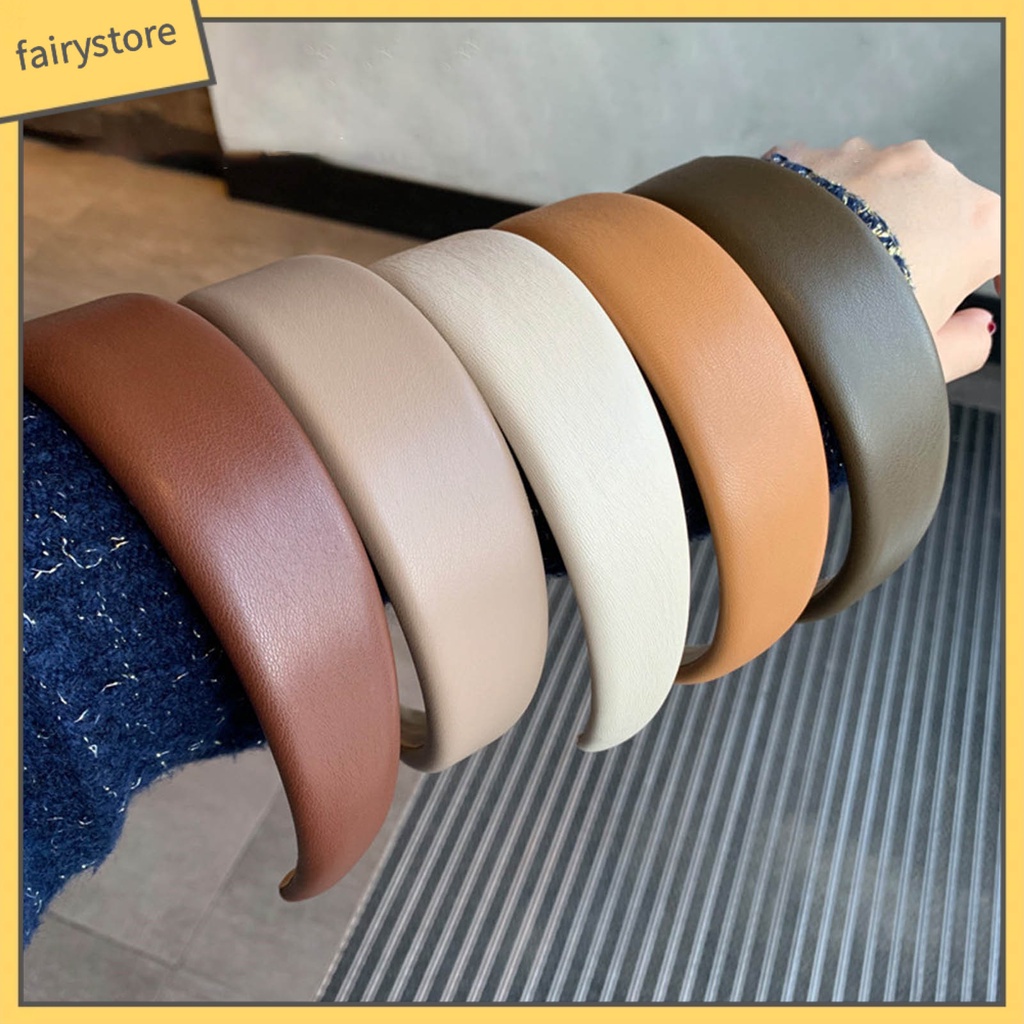 Băng Đô Cài Tóc Dày Dặn Màu Trơn Không Dễ Trượt Trọng Lượng Nhẹ Phong Cách Cổ Điển Cho Nữ