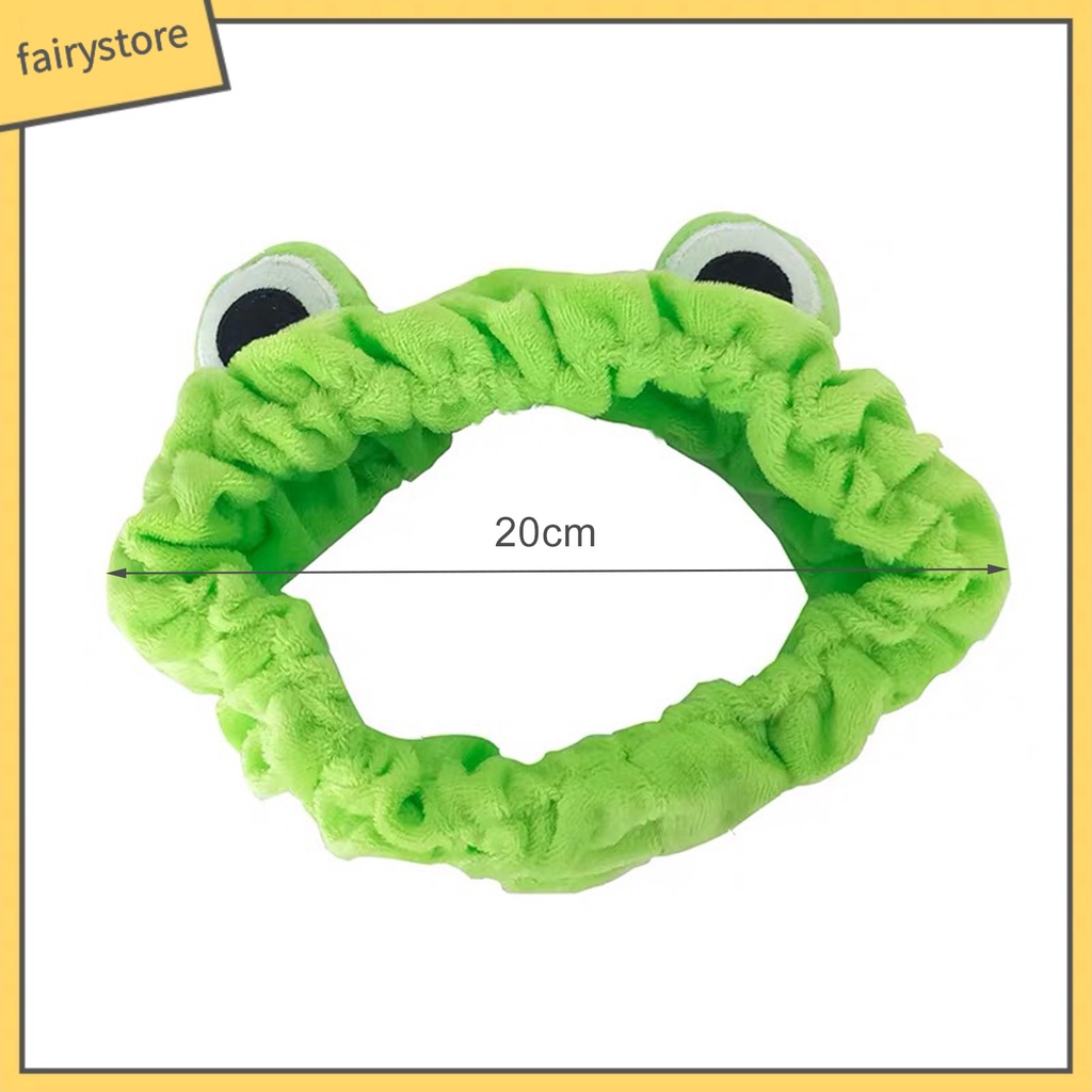 Băng Đô Cài Tóc Co Giãn Chống Trượt Hình Ếch Cho Nữ