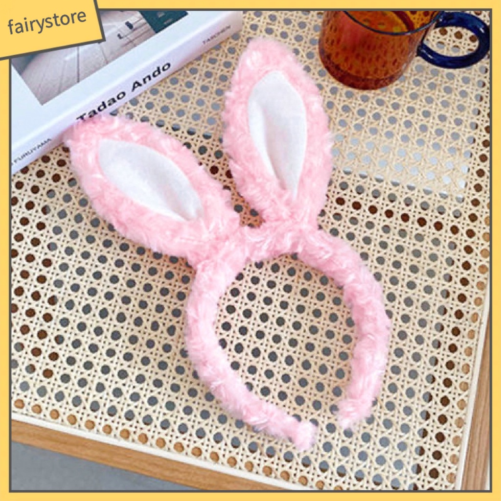 Băng Đô Cài Tóc Tai Thỏ Hoạt Hình Không Trượt Cho Nữ