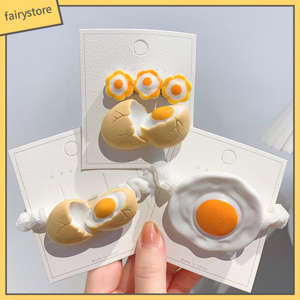 Kẹp Tóc BB Hình Quả Trứng Siêu Mềm Sáng Tạo 5 Kiểu Lựa Chọn