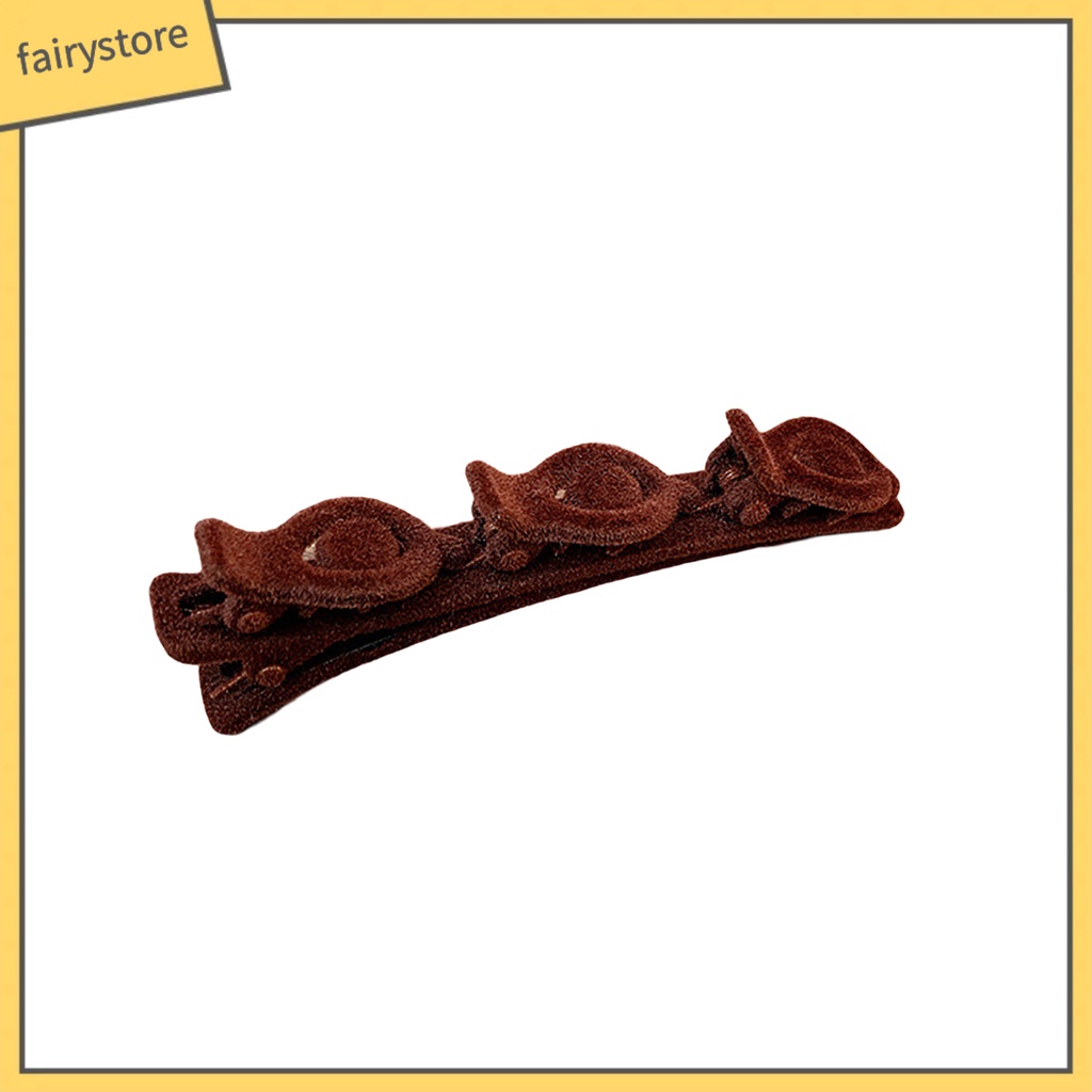 Kẹp Tóc Màu Trơn Co Giãn Chống Trượt Có Răng Lược Bằng Thép Không Gỉ